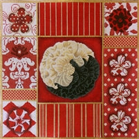 Red & Black Flower Collage 1064