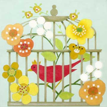 Red Bird Cage 1697-B