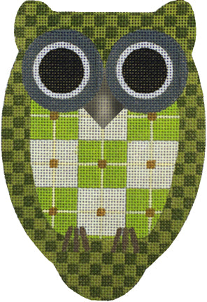 Green Plaid Front Owl 1949-A