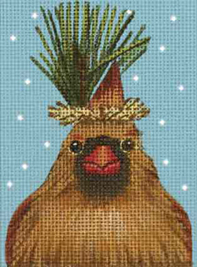 Cardinal Pine Ornament VS221-D
