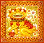 Golden Foo Dog With Ball 772-B