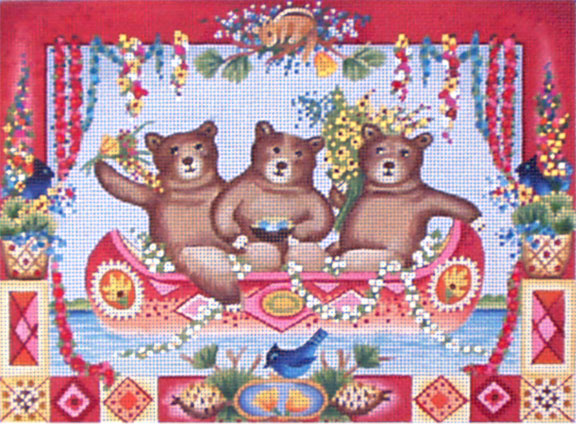 Three Bears In A Canoe J200
