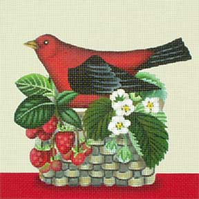 Red Bird/Raspberries 1763-B