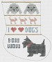 Mini - Sock Ornament: I Love Dogs PT357DOG