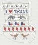 Mini - Sock Ornament: I Love Texas PT357TX