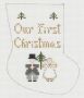 Mini - Sock Ornament: Our First Christmas PT453