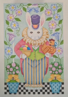 Easter Rabbit with Morning Glories B303
