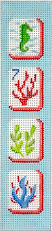 Key Fob – Mahjong Tiles – Coral Reef Theme KF-46