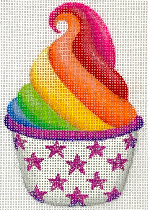 Mini Sweet Treat – Rainbow Swirl Soft Serve In A Starry Cup OM-288