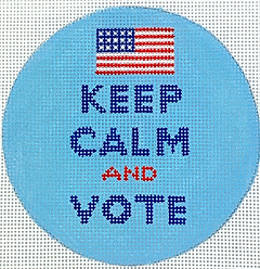 4” Round – Keep Calm & Vote – Red, White & Blue INSMC-74