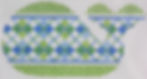 Mini Whale – Argyle – Bright Blues & Greens OM-43