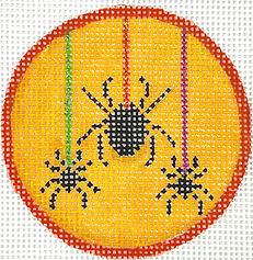 Halloween Mini – Spiders Hanging On Sparkly Threads – On Mango OM-402