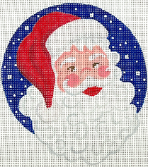Christmas Ornament – Santa Claus On Night Sky (White Skinned) XM-38-W