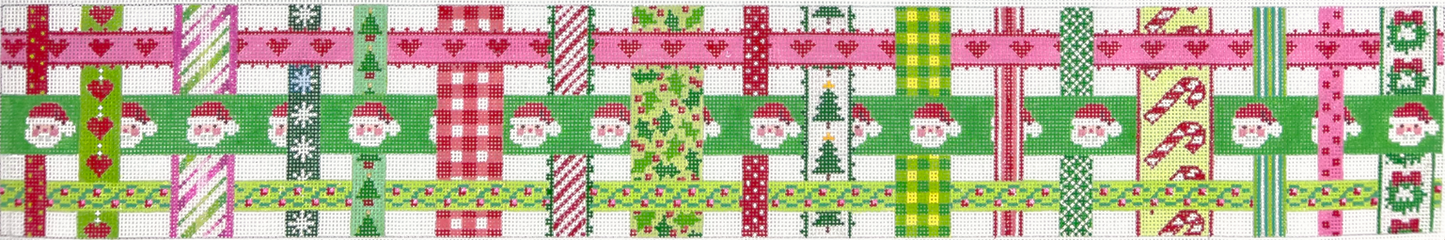 Christmas Basket – Woven Ribbons w/ A Christmas Theme BAS-02