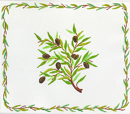 Tallis Bag – Olive Branch w/ Olive Border TAL-14