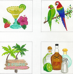 Set Of 4 Coasters – Margaritaville Themes CO4-61