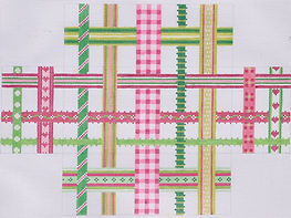 Brick – Woven Ribbons – Pinks & Greens BR-02
