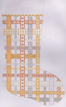 Stocking – Woven Ribbons – Golds, Silvers & Coppers STK-17