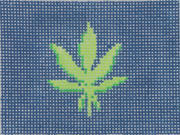 Planet Earth Insert – Weed Leaf – Greens On Navy INSPCC-21