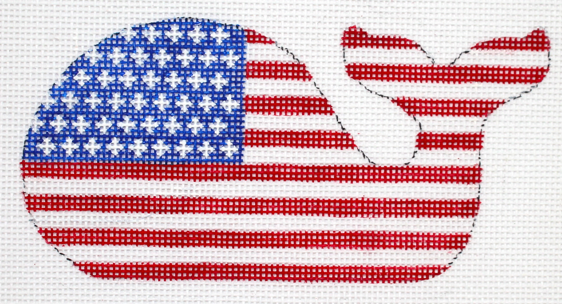 Mini Whale – American Flag – Red, White & Blue OM-233