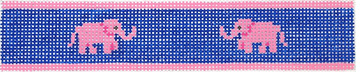 Key Fob – Pink Elephants On Navy KF-27