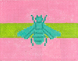 Planet Earth Insert – Gucci Bee In Mod Colors – Turquoise w/ Lime Stripe On Pink INSPCC-46
