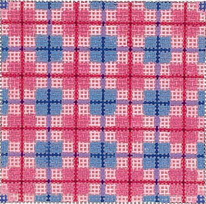 3” Square Insert – Madras Plaid – Pinks & Periwinkles INSSQ3-41