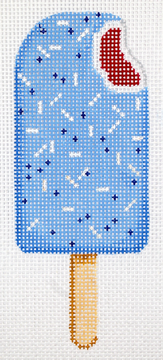 Mini Patriotic Popsicle w/ Sprinkles – Blue Outside w/ Red/White Inside OM-216