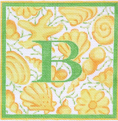 Lilly Letter – Shells – Yellows & Greens (Specify Letter Or Blank) ALL-04