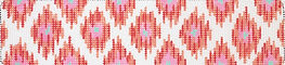 Cuff/Bookmark – Ikat Pattern – Peach, Pinks & Turquoise CU-37