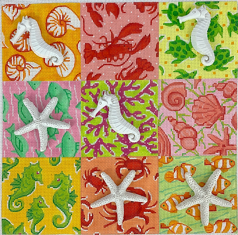 Accessory Set For Tic Tac Toe Board Ttt-01 – 5 White Resin Starfish & 5 White Resin Seahorses ATTT-01