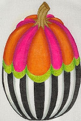 Funky Punkin Stand-Up #4 – Fuchsia & Orange Striped Top, Lime Middle, Black & White Striped Bottom SST-259