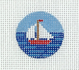 Planet Earth Key Ring Insert – Sailboat On Water PKR-05