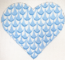 Mini Heart – Herend-Inspired Fishnet - Blues OM-258
