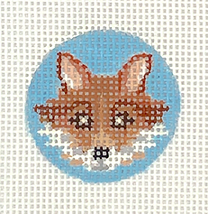 Planet Earth Key Ring Insert – Fox Head – Browns On Sky Blue PKR-26