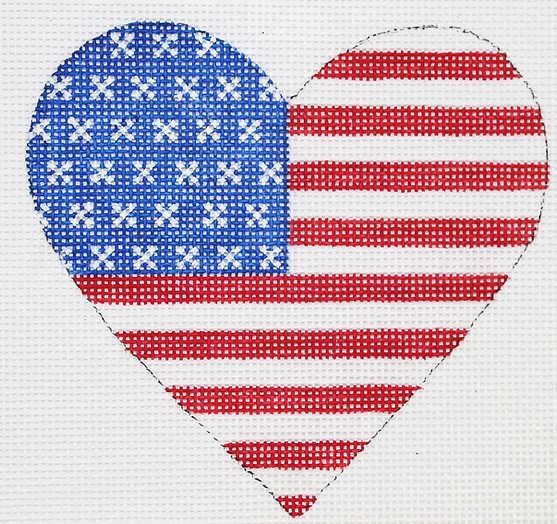 Mini Heart – American Flag – Red, White & Blue OM-232