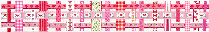 Valentine’s Day Basket – Woven Ribbons w/ A Valentine Theme BAS-07