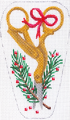 Christmas Ornament – Stork Scissors & Greenery XM-205