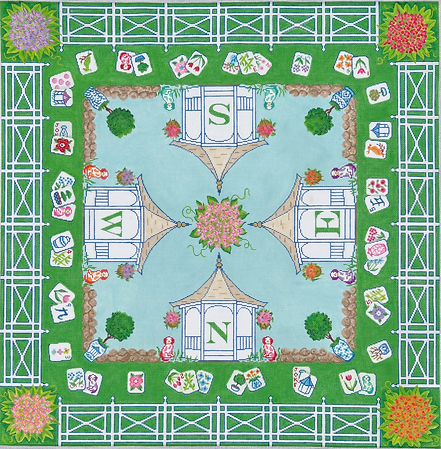 Mahjong Mat – English Country Garden Theme MAT-01