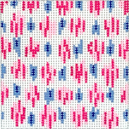3” Square Insert – Ikat – Pink & Blue Dots INSSQ3-31