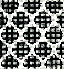3” Square Insert – Quatrefoils – Black & White (Specify Letter Or Blank) INSSQ3-22