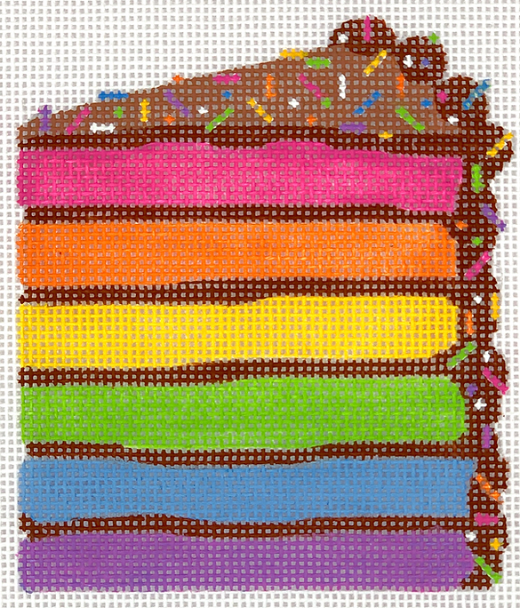 Mini Sweet Treat – Rainbow Layer Cake w/ Chocolate Frosting & Sprinkles OM-287