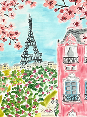 Paris Eiffel Tower w/ Cherry Blossoms LB-PL-16