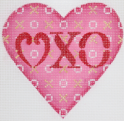 Valentine Mini Heart β πXo β Pinks, Red, Silver & Gold OM-253