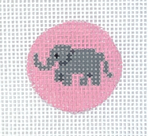 Planet Earth Key Ring Insert – Gray Elephant On Pink PKR-16