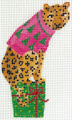 Party Animal Cheetah w/ Gift And Pink Sweater LB-OM-03