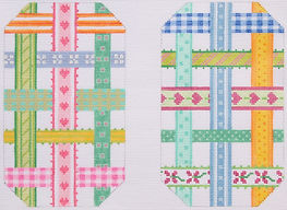 Glasses/ Phone Case – Woven Ribbons – Multi On White (Full-Size) EGC-03f