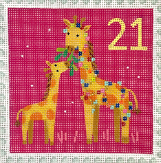 Advent Around The World Stamp #21 – Kenya – Giraffes KH-PL-21