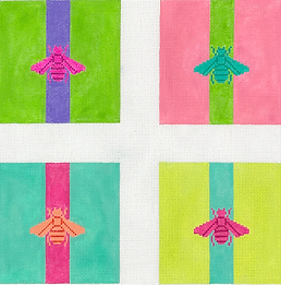 Set Of 4 Coasters – Gucci Bees In Mod Colors CO4-52