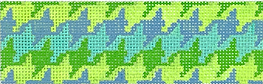 Belt – Houndstooth – Lime, Grass Green, Aqua & Periwinkle BL-17